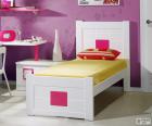Cama individual con cabezal