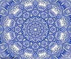 Mandala flor azul