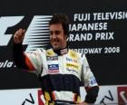 Fernando Alonso en el pódium