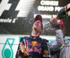 Sebastian Vettel en el pódium