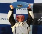 Rubens Barrichello en el pódium