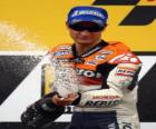 Dani Pedrosa en el pódium