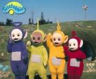 Los Teletubbies: Laa-Laa, Tinky Winky, Po y Dipsy