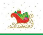 Trineo lleno de regalos de Navidad