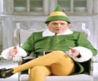 Elfo navideño con las orejas puntiagudas y el sombrero puntiagudo
