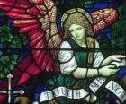 Vitral con un ángel