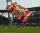 Bandera de la U.D. Almería, equipo de la liga española de fútbol