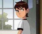Ben 10 o Ben Tennyson, el que en un futuro será el héroe de héroes, con el dispositivo alienígena Omnitrix que le permite transformarse en diversos extraterrestres