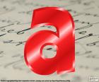 Una letra minúscula "a" de color rojo