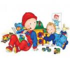 Caillou jugando con su hermanita Rosie