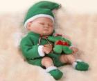 Pequeño duende o duendecillo durmiendo