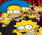 Los Simpson recogiendo un premio
