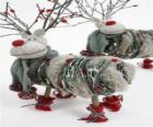 Bonitos muñecos de renos navideños