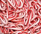 Muchos bastones de caramelo, para navidad