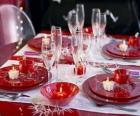 Mesa preparada para el día de Navidad
