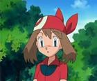 May es hija de Norman, el líder del gimnasio de Ciudad Petalia y hermana de Max.