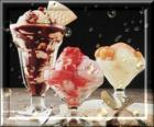 Tres copas de helado