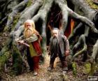 Trumpkin y Nikabrik dos habitantes de Narnia