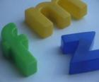 Letras minúsculas f, m y z