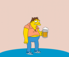 Barney Gumble cliente habitual del bar de Moe