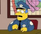 Clancy Wiggum o Clancy Gorgory - Jefe Wiggum o jefe Gorgory en su despacho
