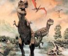Dinosaurios y pterodactylus