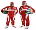 Felipe Massa y Fernando Alonso pilotos de la escuderia Ferrari