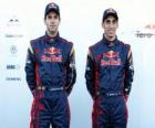 Sébastien Buemi y Jaime Alguersuari, pilotos de la Scuderia Toro Rosso F1