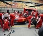 Ferrari entrenando un pit stop, Shanghai, 2010