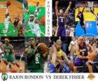 Final NBA 2009-10, Bases, Rajon Rondon (Celtics) vs Derek Fisher (Lakers)