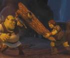 Fiona, la guerrera,  junto a Shrek