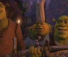 Shrek junto a otros ogros.