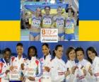 O. Povh, N. Pohrebniak, M. Riemien y Y. Bryzhina campeonas 4x100m , M. Soumaré, V. Mang, L. Jacques-Sébastien y C. Arron (2os) M. Popowicz, D. Korczyńska, M. Jeschke y W. Wedler (3eros) Campeonatos de Europa de atletismo Barcelona 2010