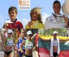 Zivile Balciunaite campeona de Maratón, Nailia Yulamanova y Anna Incerti (2ª y 3era) de los Campeonatos de Europa de atletismo Barcelona 2010