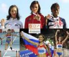 Natalia Antiuj campeona en 400 m vallas, Vania Stambolova y Perri Shakes-Drayton (2ª y 3era) de los Campeonatos de Europa de atletismo Barcelona 2010