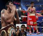 Manny Pacquiao conocido también como Pac-Man, es un boxeador profesional filipino.
