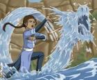 Katara es una poderosa maestra - agua que acompaña a Aang junto con su hermano Sokka