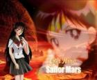 Rei Hino se transforma en Sailor Mars, Sailor Marte, Guerrero o Princesa Marte