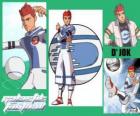 D'jok es la estrella del equipo de los Snow Kids , tiene el número 9