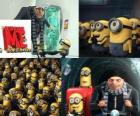 Gru junto a su ejército de lacayos llamados minions.