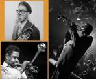 Dizzy Gillespie (1917 - 1993) trompetista, cantante y compositor estadounidense de jazz