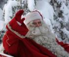 Papá Noel saludando con la mano