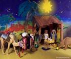 La adoración de los tres Reyes Magos de Oriente al Niño Jesús 