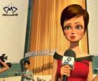 Roxanne cubriendo una noticia