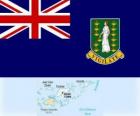 Bandera de las Islas Vírgenes Británicas, territorio británico de ultramar en el Caribe