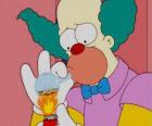 Krusty el payaso en una escena de su show en la TV