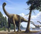 Camarasaurus en el paisaje