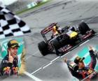 Sebastian Vettel celebra su victoria en el Gran Premio de Malasia (2011)