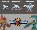 Ironbug en sus tres fases Ironbug Pup, Ironbug Scout y Ironbug Max, de Invizimals