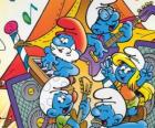 Los pitufos cantando felices. Los Pitufos